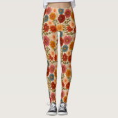 Herbst Cottagecore Floral Leggings (Vorderseite)