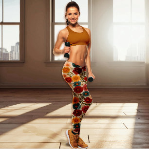 Herbst Cottagecore Floral Leggings