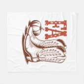 Herbst Cowgirl Pumpkin Fleecedecke (Vorderseite (Horizontal))