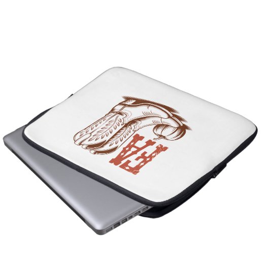 Herbst Cowgirl Pumpkin Laptopschutzhülle (Vorne Knopf)