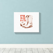 Herbst Cowgirl Pumpkin Leinwanddruck (Insitu (Holzboden))