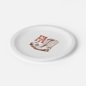 Herbst Cowgirl Pumpkin Pappteller (Schrägansicht)