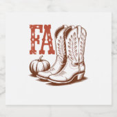 Herbst Cowgirl Pumpkin Schaumweinetikett (Einzelnes Label)