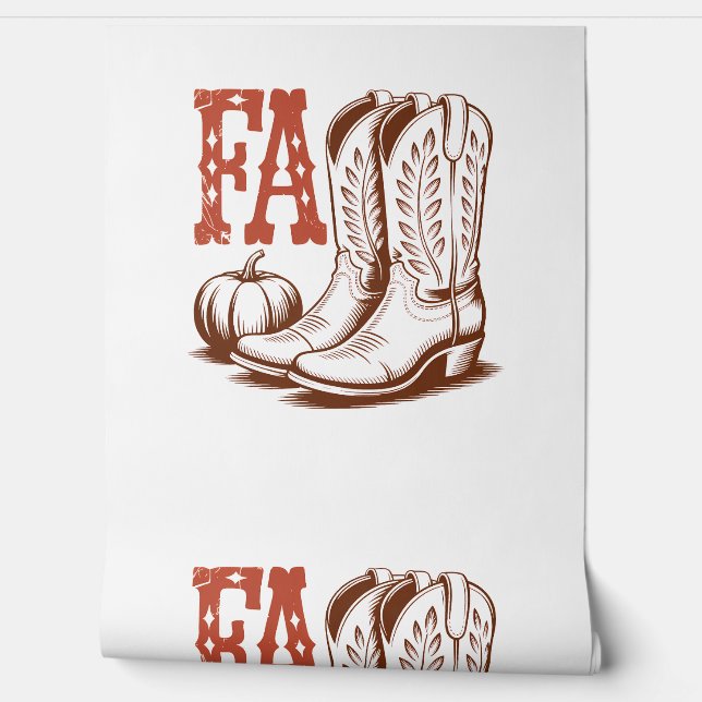 Herbst Cowgirl Pumpkin Tapete (Abrollen)