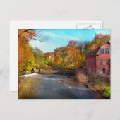 Herbst - Cranford, NJ - Droescher's Mill Postkarte (Vorne/Hinten)