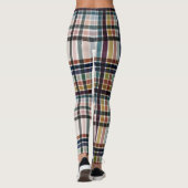 Herbst- & Creme-Karomuster Leggings (Rückseite)