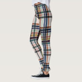 Herbst- & Creme-Karomuster Leggings (Links)