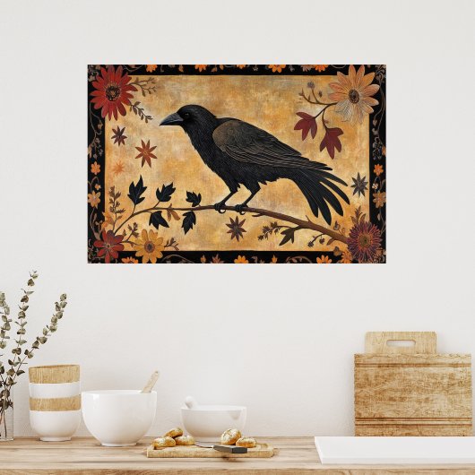 Herbst-Crow Poster (Küche)
