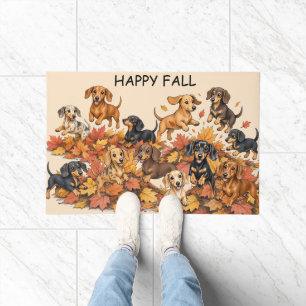 Herbst Dachshund-Welpen Innen- und Außenmatte Fußmatte