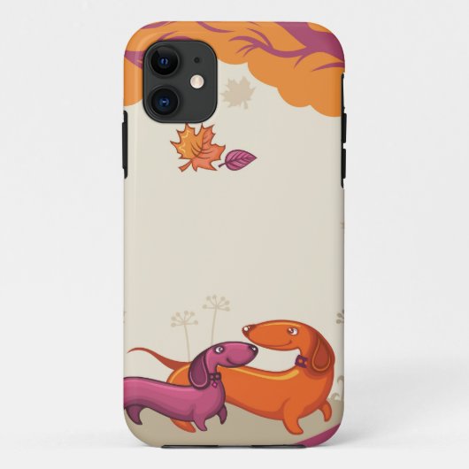 Herbst-Dackeln Case-Mate iPhone Hülle (Rückseite)