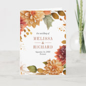 Herbst-Dahlie-Blumen-Mason-Glas-QR-Code-Hochzeit Einladung (Vorderseite)