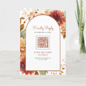 Herbst-Dahlie-Blumen-Mason-Glas-QR-Code-Hochzeit Einladung (Rückseite)