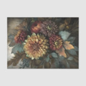 Herbst-Dahlie-Blumenstrauß-Decoupage Seidenpapier (Vorderseite)