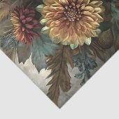 Herbst-Dahlie-Blumenstrauß-Decoupage Seidenpapier (Ausschnitt)