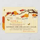 Herbst-Dahlie-Niederlassungs-Gläser, die Einladung (Vorne/Hinten)