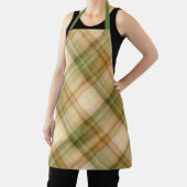 Herbst Daisy Cream und grün Kariert Schürze (InSitu)