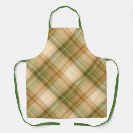 Herbst Daisy Cream und grün Kariert Schürze