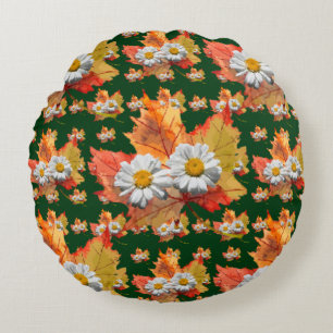 Herbst-Daisy-Serenade Rundes Kissen