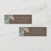 Herbst-Damast-dünne Visitenkarte 2 (Vorne/Hinten)