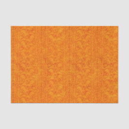 Herbst-Damast-Orange Seidenpapier