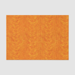 Herbst-Damast-Orange Seidenpapier