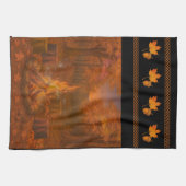 Herbst-Dämmerung-Lagerfeuer-Küchentücher mit breit Geschirrtuch (Horizontal)