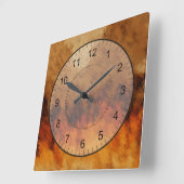 Herbst-Dämmerung Quadratische Wanduhr (Winkel)