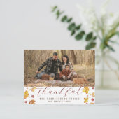 Herbst Dankbares Foto Postkarte (Stehend Vorderseite)