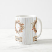 Herbst-Dankbarkeits-Kranz Kaffeetasse (VorderseiteRechts)