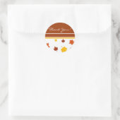 Herbst Danke ! -Aufkleber Runder Aufkleber (Tasche)