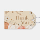 Herbst Danke Karte Pumpkin Fall Boho Geschenkanhänger (Vorderseite (Horizontal))