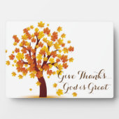 Herbst Danke Plaque Fotoplatte (Vorderseite)