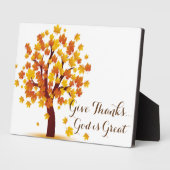 Herbst Danke Plaque Fotoplatte (Seite)