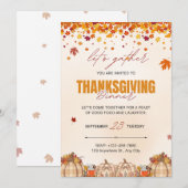 Herbst-Dankeschwein-Einladung Einladung (Vorne/Hinten)