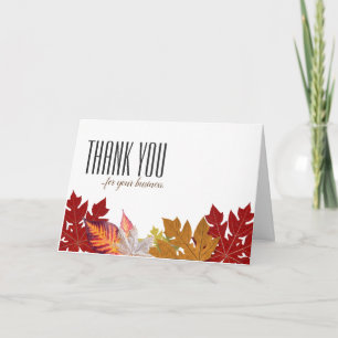 Herbst-Dankeskarten - Geschäftskunden Karte