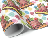 Herbst Dankfest Nuss Geschenkpapier (Rolleneckpunkt)