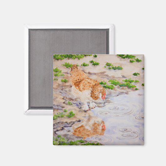 Herbst das Hühnermagnet Magnet (Vorderseite/Rückseite)