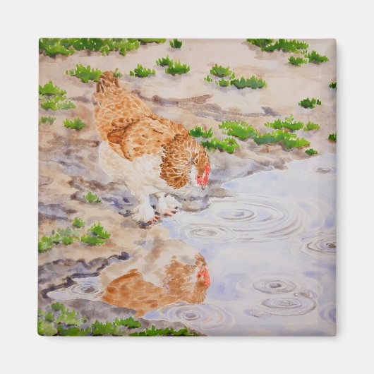 Herbst das Hühnermagnet Magnet (Vorne)