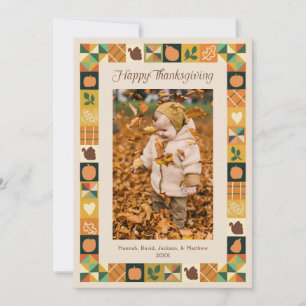 Herbst-Deckentuch zum Thanksgiving-Urlaubsfoto Feiertagskarte