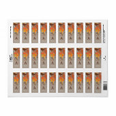 Herbst Deko Floral Wirbel Hochzeitsfeier Labels (Vorne)