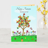 Herbst Denken Sie an Ihre Herbstleaves Lasst uns a Karte (Gelbe Blume)