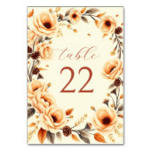 Herbst der Blumenstrauß-Hochzeit in der Liebe Tischnummer (Vorderseite)