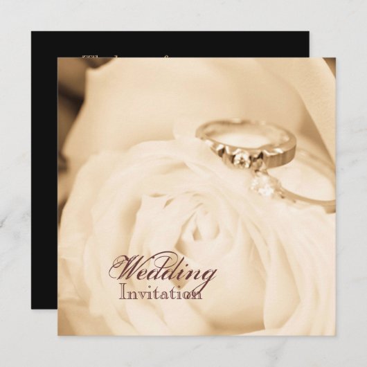 Herbst der Liebe-Ehering-Gruppe Einladung (Vorne/Hinten)