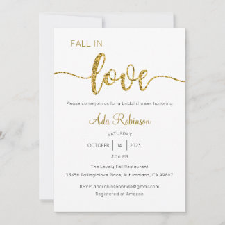 Herbst der Liebe Einladung, Brautparty, Hochzeit Einladung
