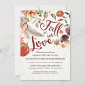 Herbst der Liebe Harvest Pumpkin Engagement Party Einladung (Vorderseite)