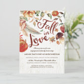 Herbst der Liebe Harvest Pumpkin Engagement Party Einladung (Stehend Vorderseite)