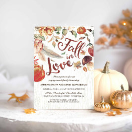 Herbst der Liebe Harvest Pumpkin Engagement Party Einladung