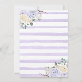 Herbst der Liebe Lavender Pumpkin Navy Brautparty Einladung (Rückseite)