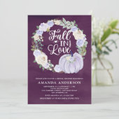 Herbst der Liebe Lavender Pumpkin Pum Brautparty Einladung (Stehend Vorderseite)