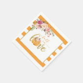 Herbst der Liebe Napkin - Orangefarbene Streifen Serviette (Ecke)